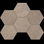 Gabbro GB02 Мозаика Hexagon Непол. Grey 25 28.5