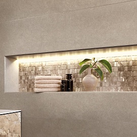 Sheer Camou Beige Bar Mosaico