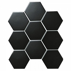 Hexagon big Black Matt (SBH4810) 25.6 29.5