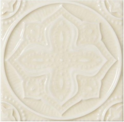 Испанская плитка Adex Studio ADST4097 Adex Studio Relieve Mandala Planet Almond 14.8 14.8