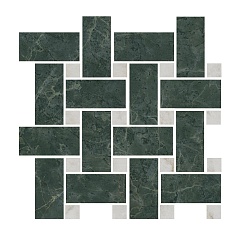 Плитка T038/SG6542 Декор Серенада мозаичный зелёный лаппатированный 32х32 (Россия) T038/SG6542 Декор Серенада мозаичный зелёный лаппатированный 32х32