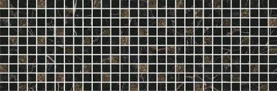 Российская плитка Kerama Marazzi Астория MM12111 | Декор Астория черный мозаичный 25 75
