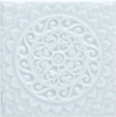 Испанская плитка Adex Studio ADST4102 Adex Studio Relieve Mandala Universe Ice Blue 14.8 14.8