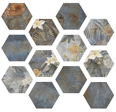 HIBISCUS Blue Matt Hexa 26.7х23.2