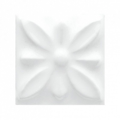 Испанская плитка Adex Studio ADST4053 Adex Studio Relieve Flor № 1 Snow Cap 3 3