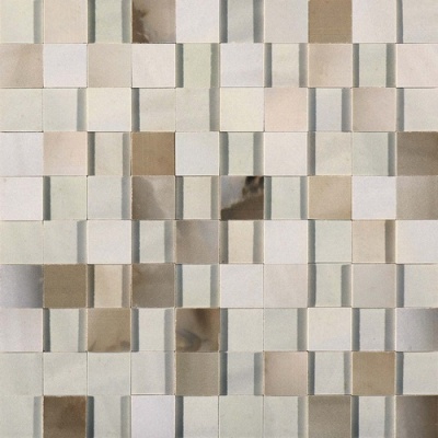 Итальянская плитка Rex Alabastri Alabastri Mosaico 3d Bamboo Glossy 30 30