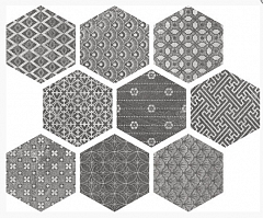Soft Hexagon Kendo mix Grey 26 23