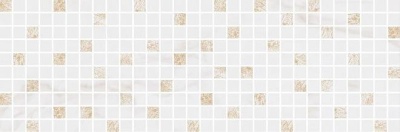 Российская плитка Kerama Marazzi Астория MM12112 | Декор Астория белый мозаичный 25 75