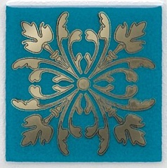 Плитка Вставка Клемансо бирюзовый HGD\D252\5246 4.9х4.9 (Россия) Вставка Клемансо бирюзовый HGD\D252\5246 4.9х4.9