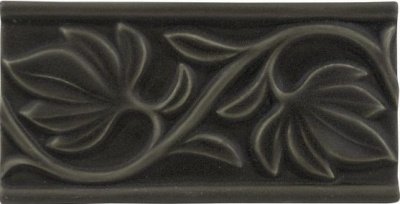 Испанская плитка Adex Nature ADNT5029 RELIEVE MANUAL HOJAS CHARCOAL 7.5 15