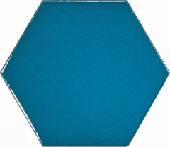 Scale Hexagon Electric Blue 10.7 12.4