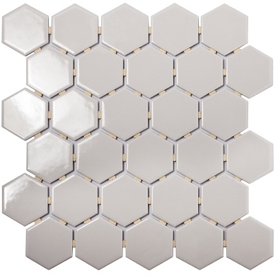 Китайская плитка StarMosaic Hex, Octagon, Triangolo Hexagon small Grey Glossy (MT20116) 28.2 27.1