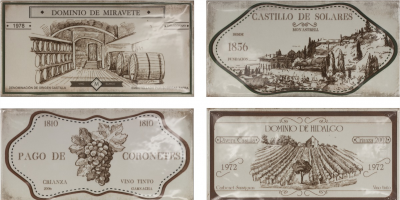 Испанская плитка Fabresa Artisan Artisan Hueso Wine Labels D 10 20