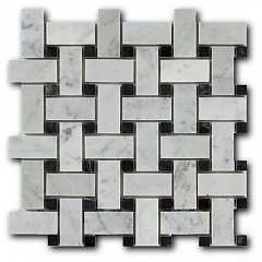 Плитка Bianco Carrara+Nero Marquina 30.5 30.5