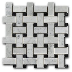 Bianco Carrara+Nero Marquina 30.5 30.5