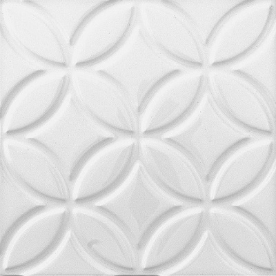 Испанская плитка Adex Neri ADNE4125 Relieve Botanical Blanco Z 15 15