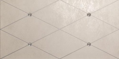 Итальянская плитка Petracer's Ad Maiora Rhombus Platino su Beige, fregio Platino 50 100