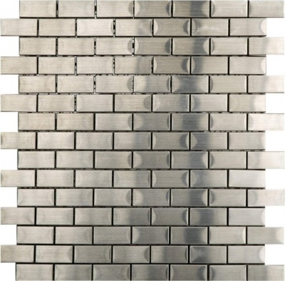 Испанская плитка L'Antic Colonial Metal Mosaics Mosaico Brick Acero (чип 2x4см) 28 29.5