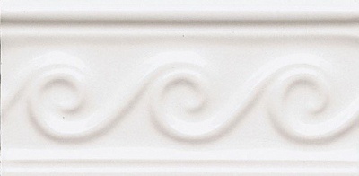 Испанская плитка Adex Neri ADNE4066 Relieve Olas PB Blanco Z 7.5 15