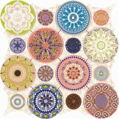 Испанская плитка Dune Ceramic Mosaics 186922 MANDALA 28 28