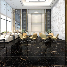 Classic Marble Black Gold Glossy