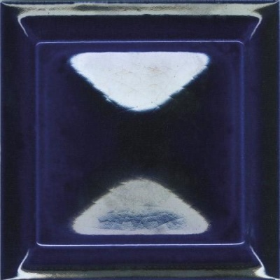 Испанская плитка Absolut Keramika Monocolor 10x10 Biselado Decor Cube Cobalto 10 10