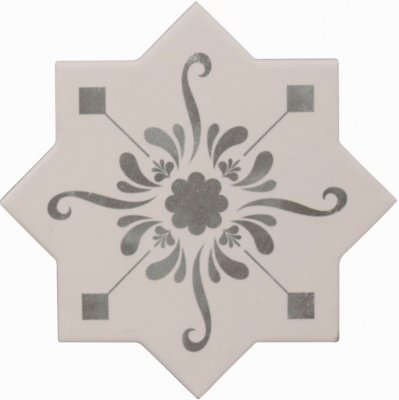 Испанская плитка Cevica Becolors Becolors Star Dec. Stencil Grey 13.25 13.25