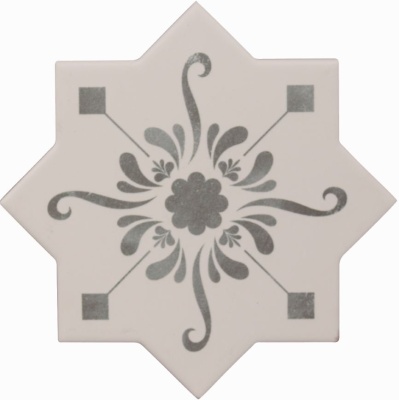 Испанская плитка Cevica Becolors Becolors Star Dec. Stencil Grey 13.25 13.25