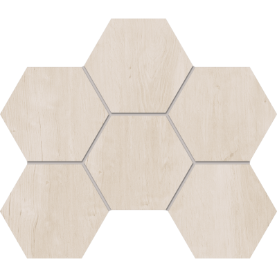 Российская плитка Estima Soft Wood Soft Wood Мозаика SF01 Hexagon 25 28.5