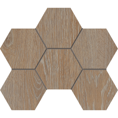 Российская плитка Estima Kraft Wood KW01 Hexagon структур. 25 28.5