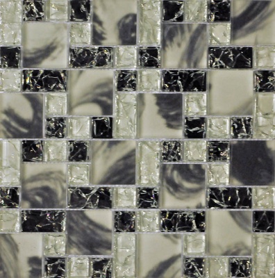 Китайская плитка Muare Стеклянная мозаика QG-068-FP/8  29.8 29.8