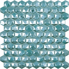 Плитка Hex Diamond № 370D Бирюзовый 30.7 31.7