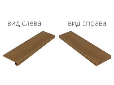 Российская плитка Italon Element Wood Элемент Могано Ступень Угловая Правая 33 120