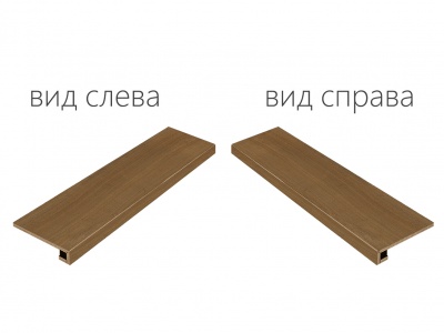 Российская плитка Italon Element Wood Элемент Могано Ступень Угловая Левая 33 120