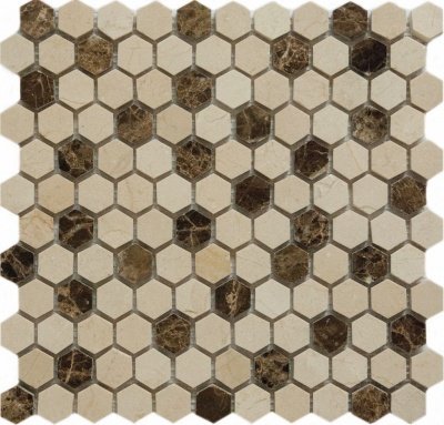 Китайская плитка DonnaMosaic Каменная мозаика QS-Hex027-25P/10 30.5 30.5