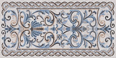 Российская плитка Kerama Marazzi Ковры SG590902R Мозаика синий декорированный лап. 119.5 238.5