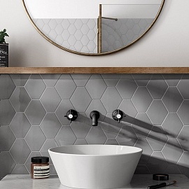 Scale Hexagon Grey Ma