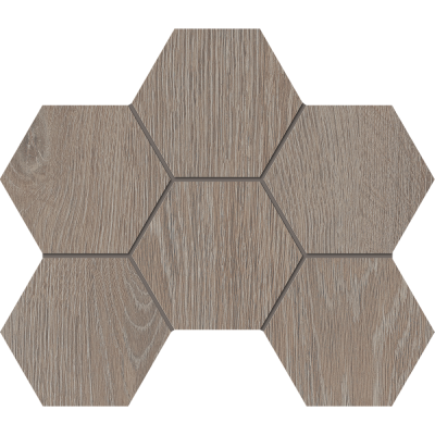 Российская плитка Estima Kraft Wood KW02 Hexagon структур. 25 28.5