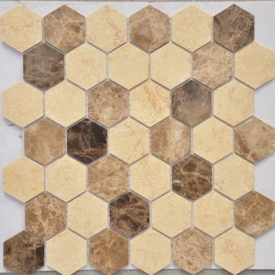 Китайская плитка CRM Pietrine Hexagonal Pietra Mix 1 MAT hex 18x30 305 295