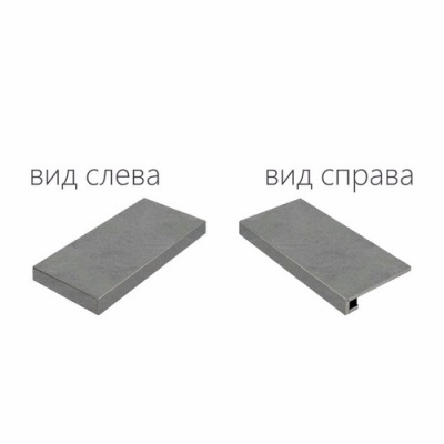 Российская плитка Italon Materia Materia Carbonio Scalino Ang.Sx Nat (Угловая Левая) 33x45 45 33