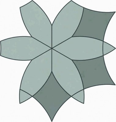 Российская плитка Jet-mosaic Flower FR01 40.1 40