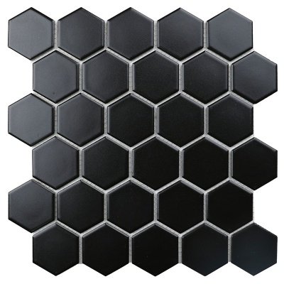 Китайская плитка StarMosaic Hex, Octagon, Triangolo Hexagon small Black Matt (IDL4810) 27.2 28.2